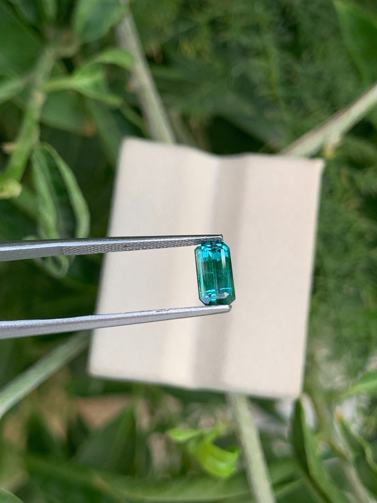 0.98 Ct Natural Lagoon Tourmaline Emerald Cut Faceted Loose Gemstone Afghanistan