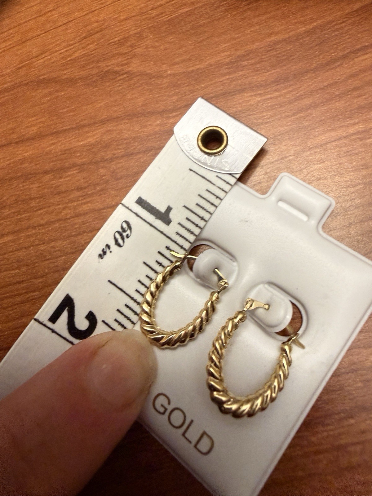 10K Yellow Gold Twisted Braided Oval Hoops Earrings .39 Grams Children Teens