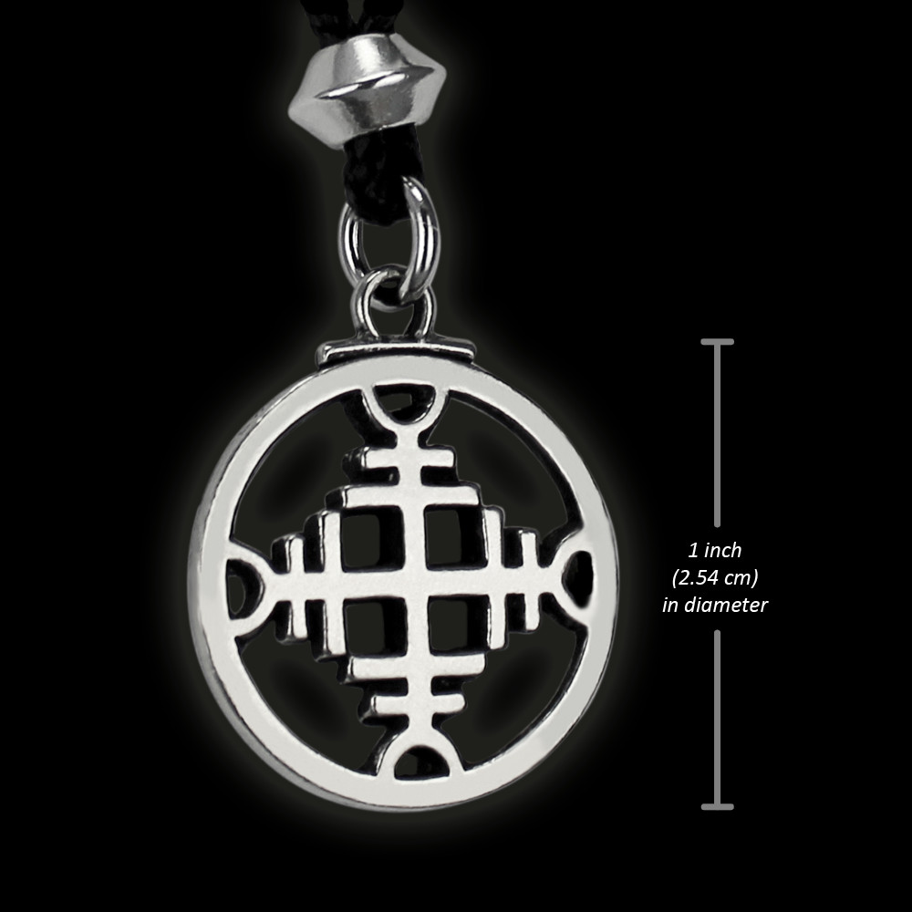Pewter Rune to Repel Evil Talisman Protection Amulet Icelandic Necklace Pendant