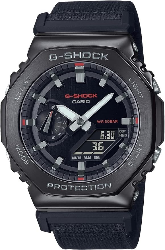 Casio G-Shock GM-2100CB-1AJF Metal Covered Cloth Band Brand New Retro Black