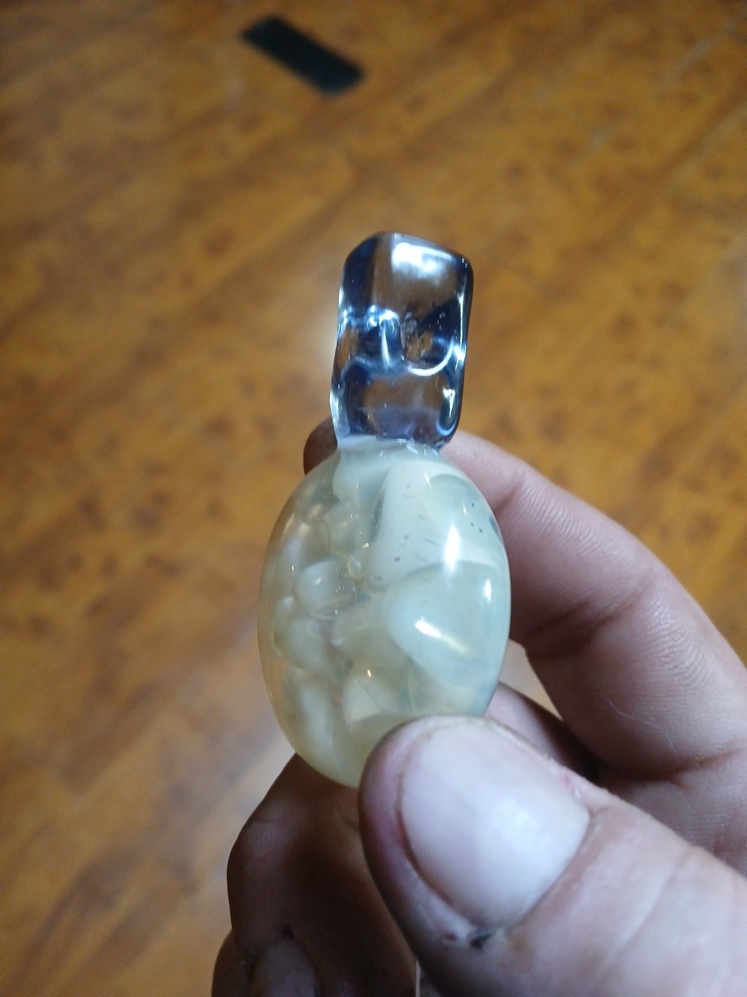 Pink And Blu Uv Fumed Pendant