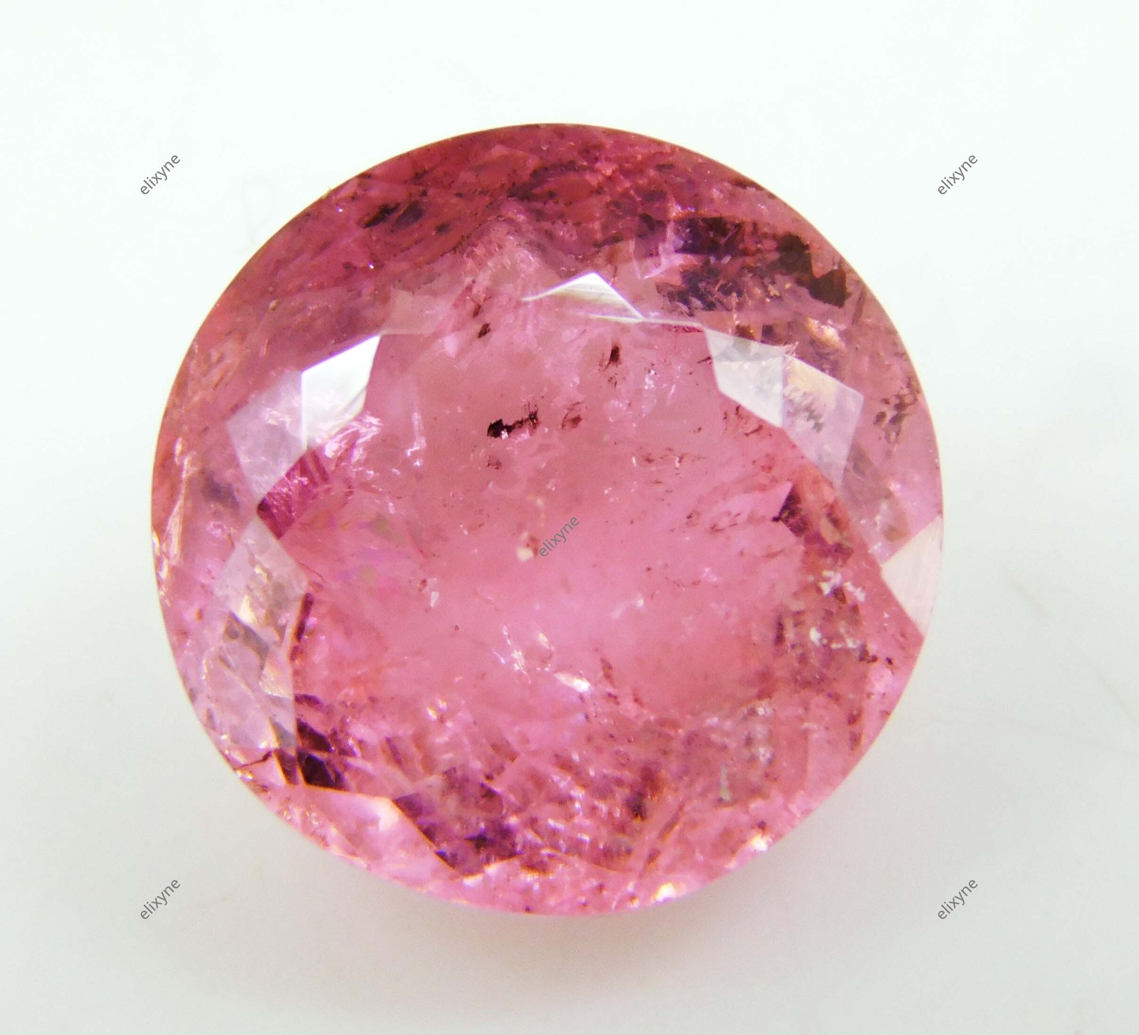9.65 Ct Natural Rubellite Tourmaline Round Certified Untreated Rare Gemstone