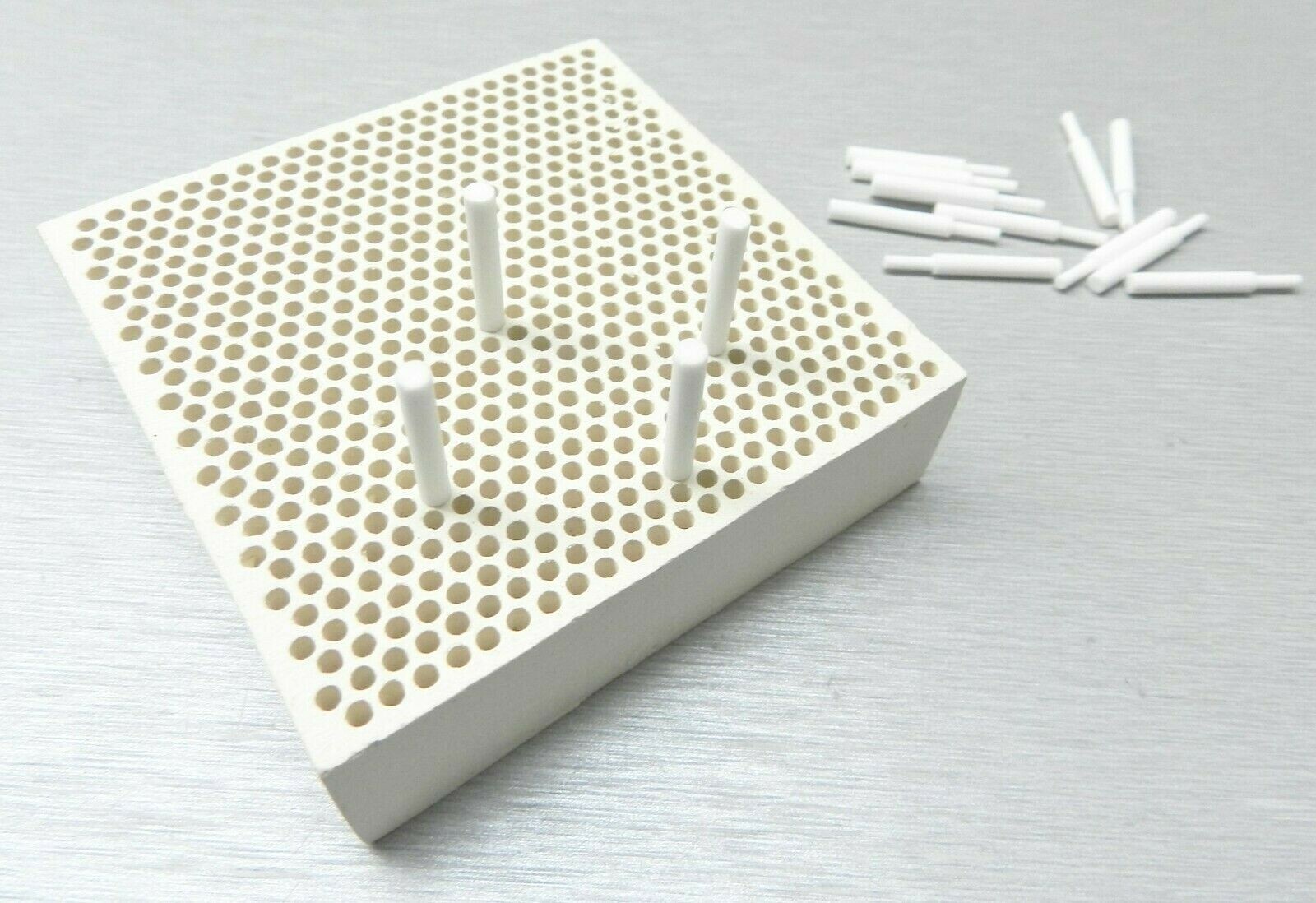 Ceramic Honeycomb Block 4″ & Ceramic Pins Soldering Plate & Pins Jewelry Making