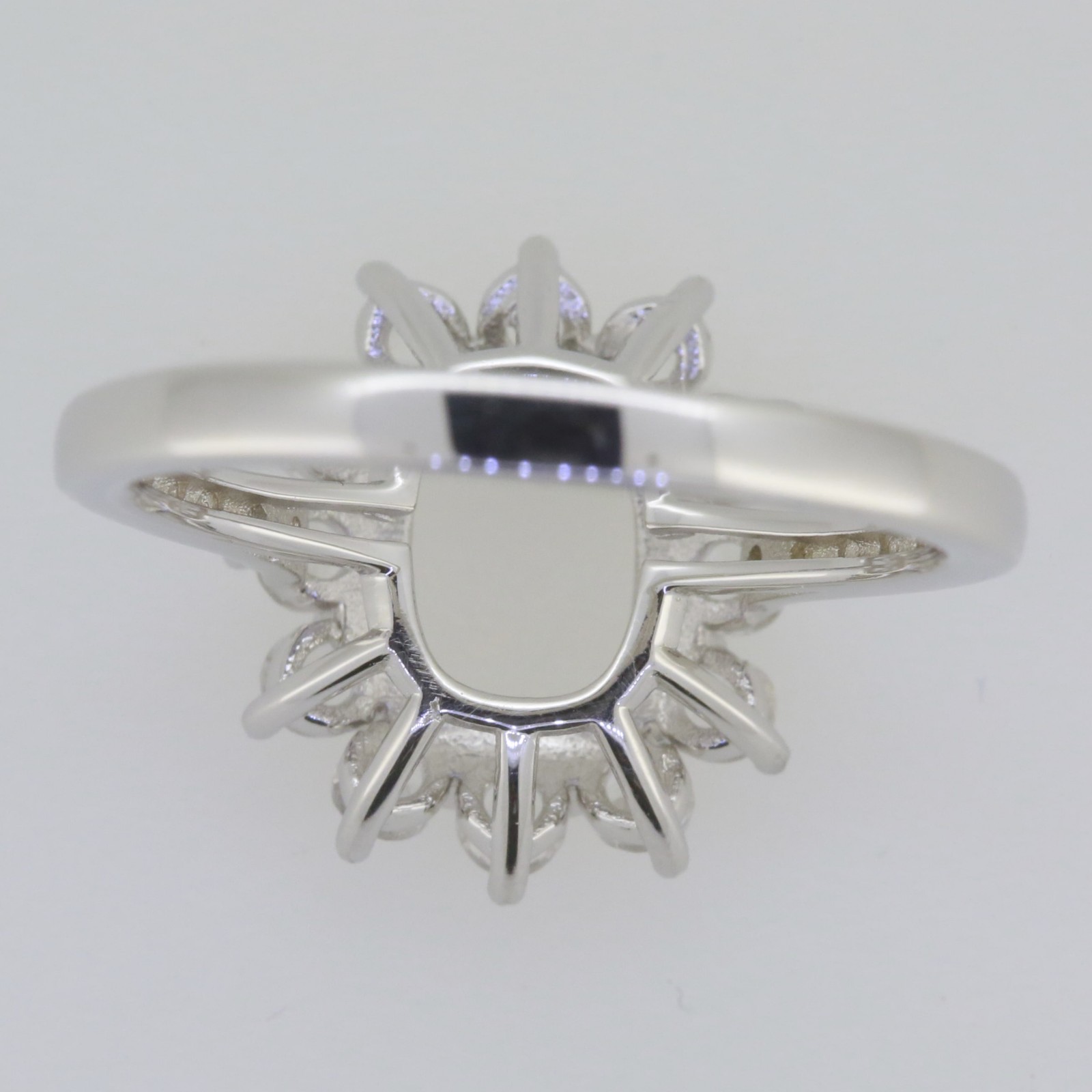 Sterling Silver Semi Mount Ring Setting Cushion CU 9x7mm Topaz GTL2027