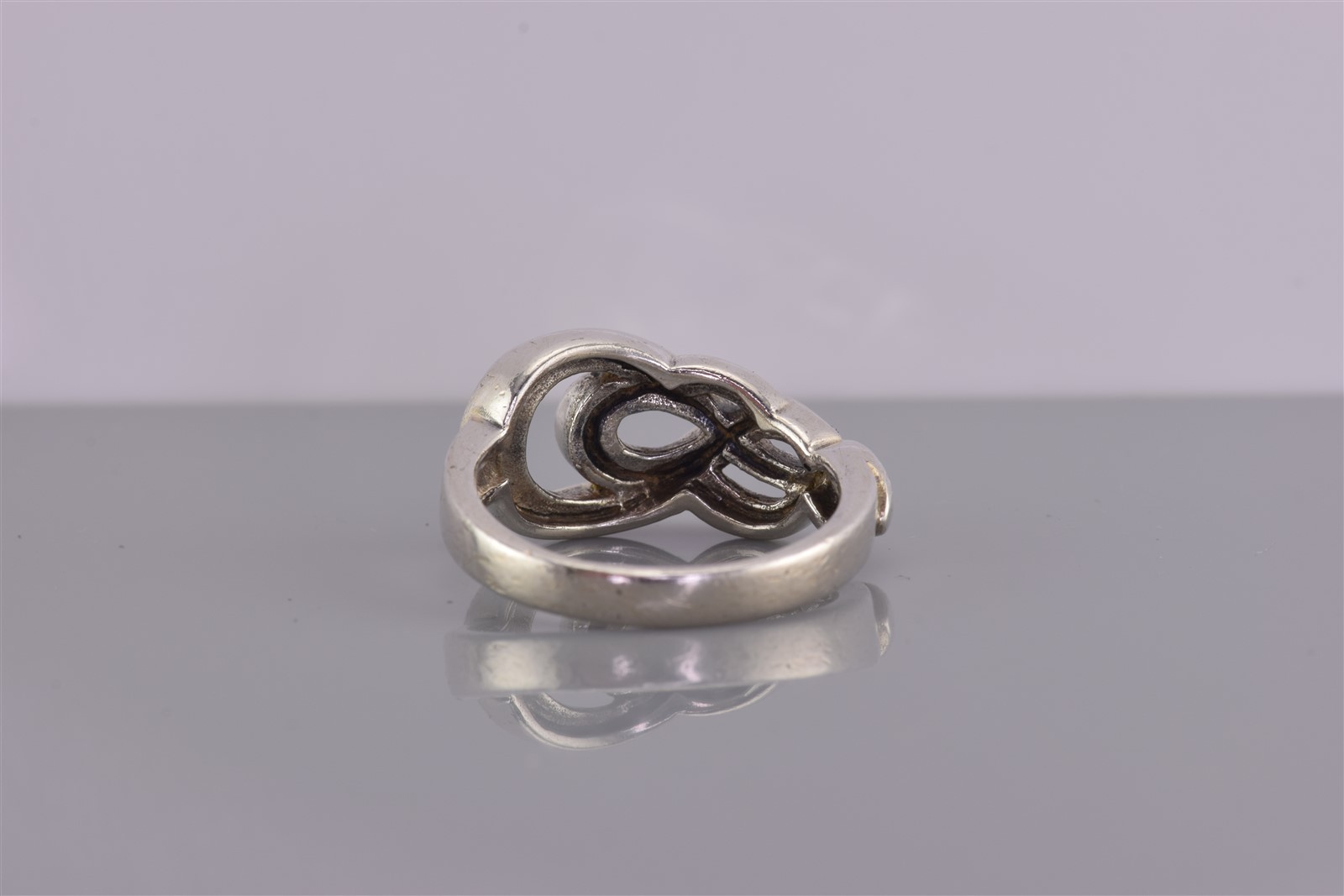 Peter Stone PSCL Sterling Silver Swirled Looped Ribbon Band Ring 925 Sz: 7