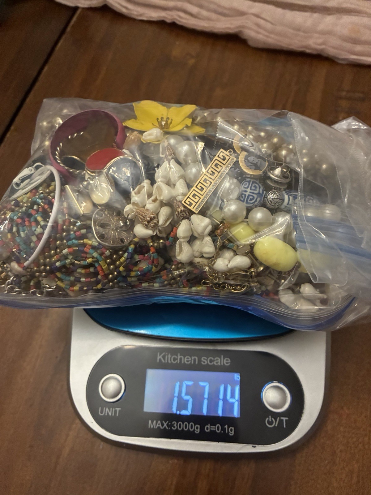 Mixed Costume Jewelry Lot Unsorted Variety Bag 1.57lb lot #3