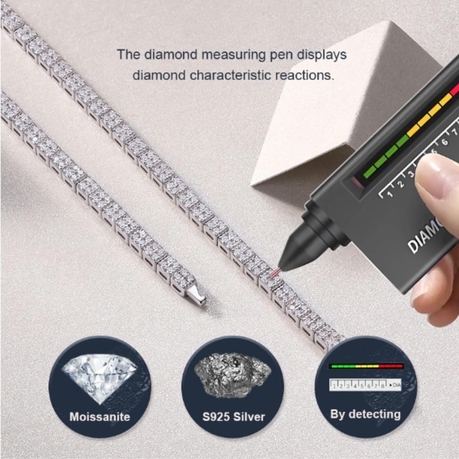Essential Diamond Tester Pen with Stylus and Leather Pouch – Lightweight Design