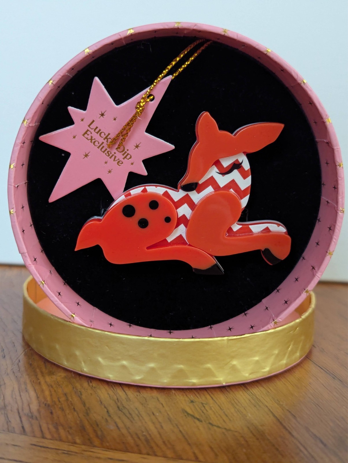 Erstwilder Dot The Dozing Deer Resin Brooch Lucky Dip Exclusive 2023 NWT