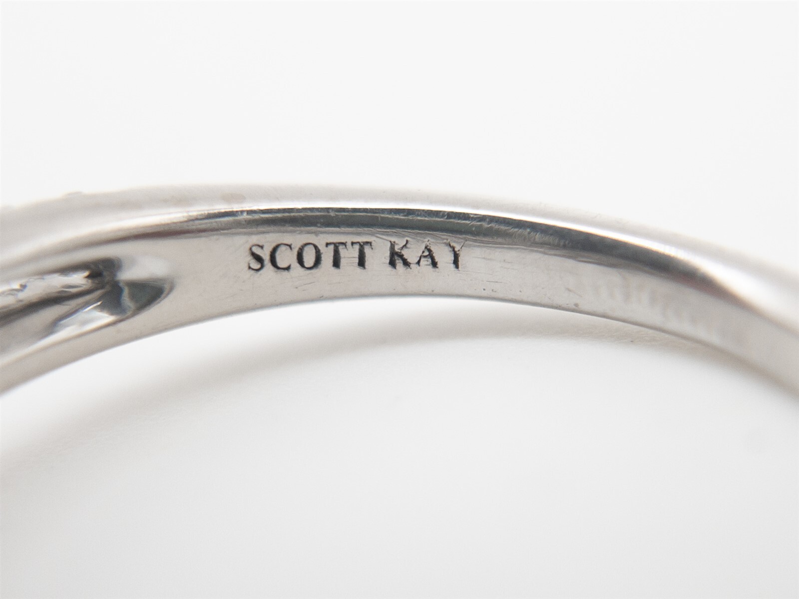 Scott Kay $6450 1.75ct Champagne VS Cushion Cut Diamond 14k White Gold HALO Ring
