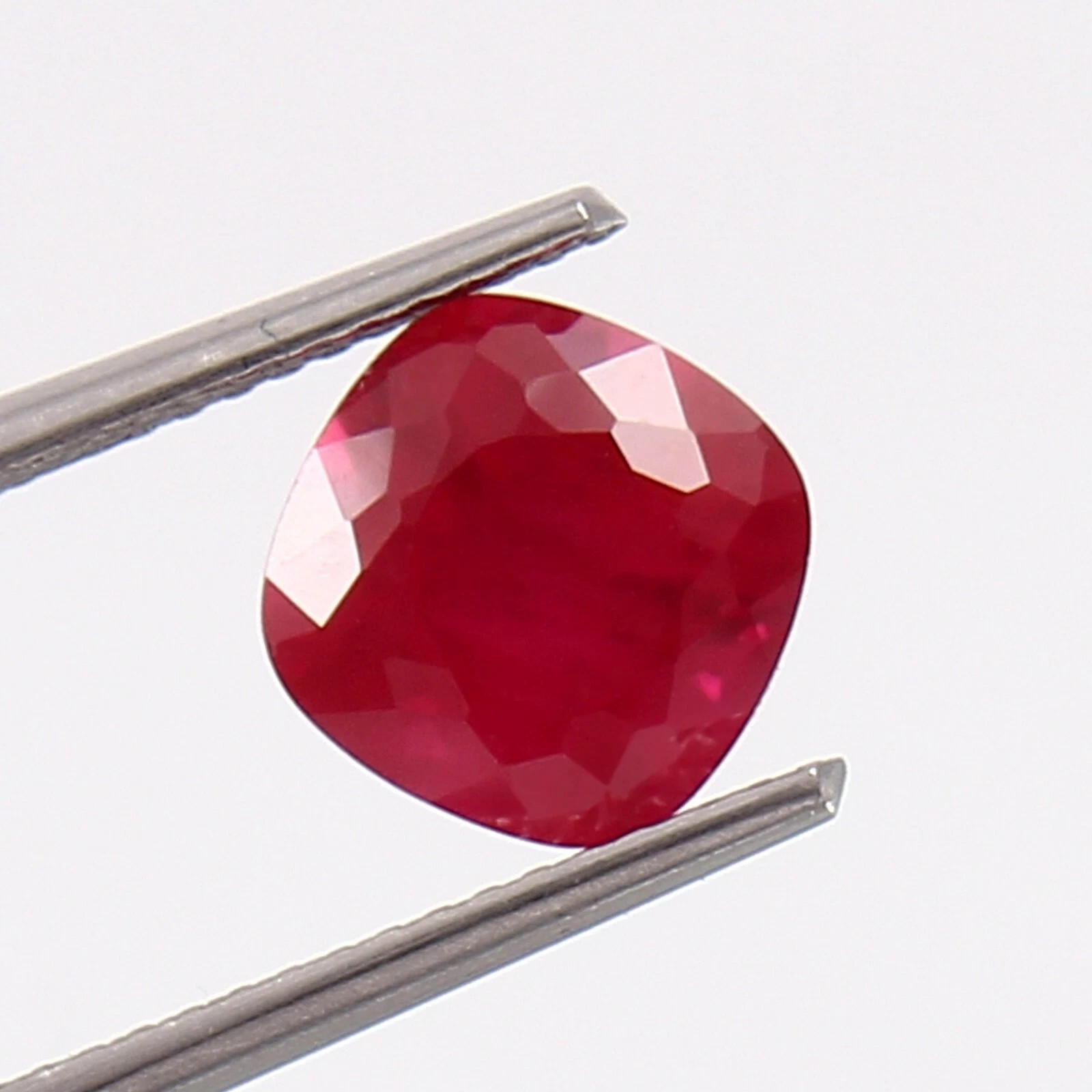 AAA Natural Mozambique Pigeon Red Ruby Loose Cushion Gemstone Cut 7.50 MM