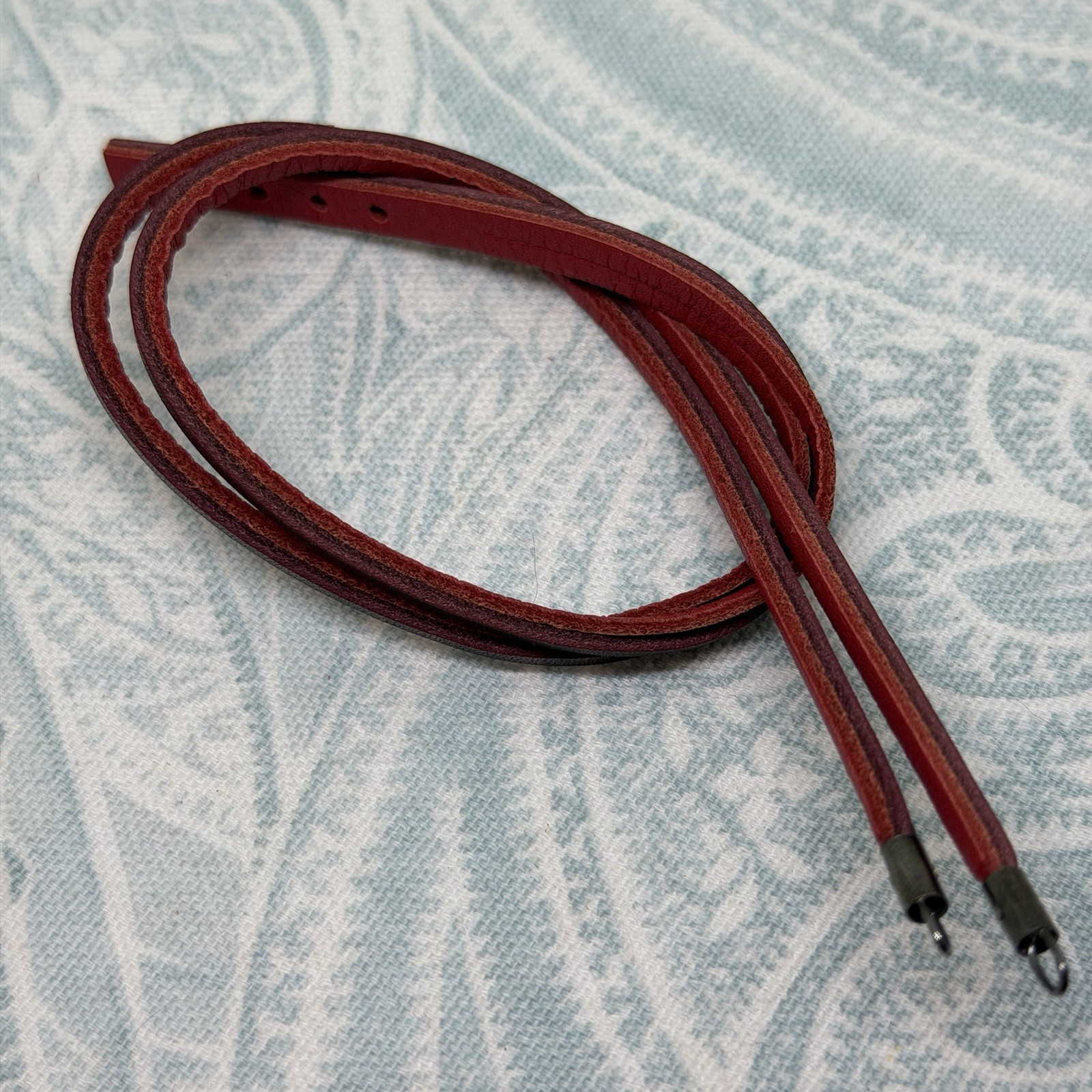 Authentic Trollbeads Red/Bordeaux Leather 14.2 inch/36 cm Bracelet, New