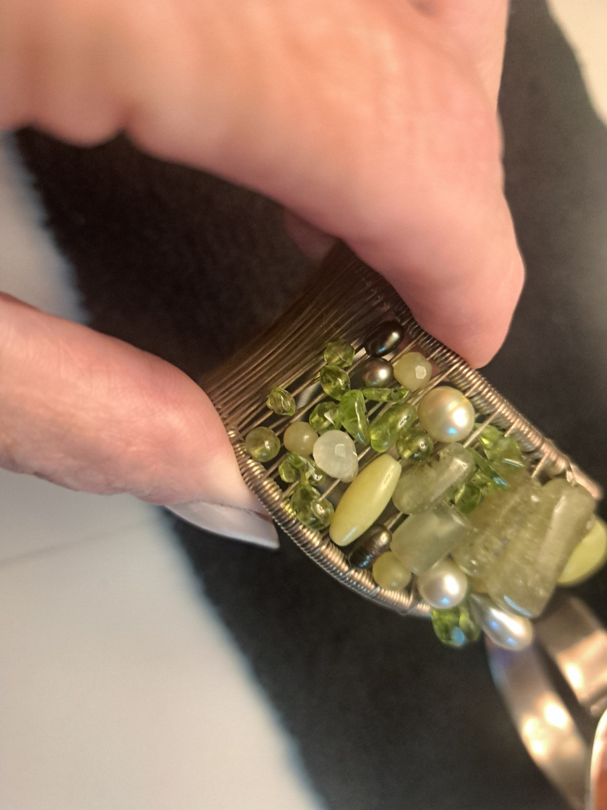 Tana Action Jewel Cuff, Animal Handmade Cuff 925 Stunning 800 Enamel Bracelet
