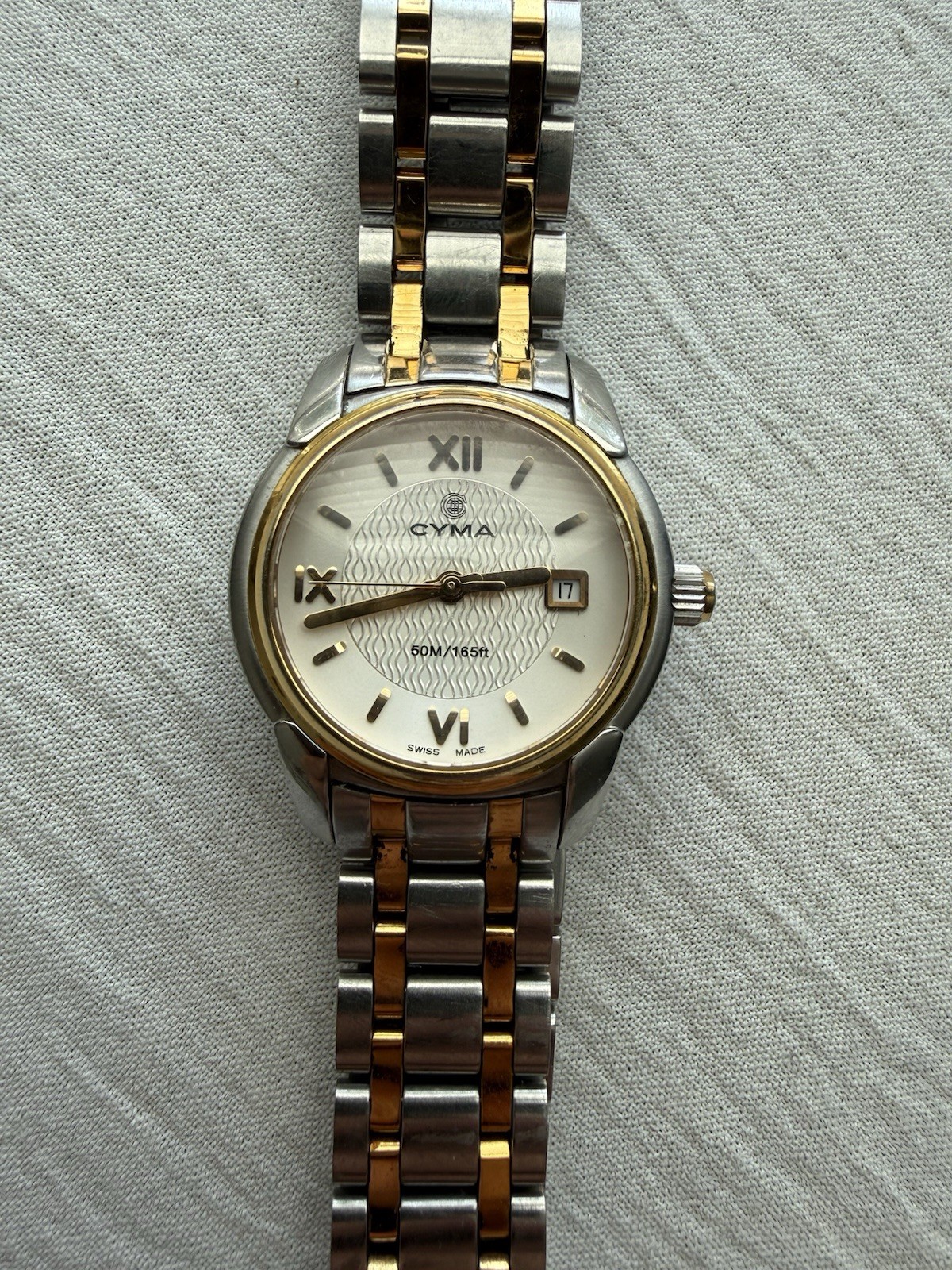 Cyma Le Locle 50m 28mm Swiss Quartz Watch 5.75”