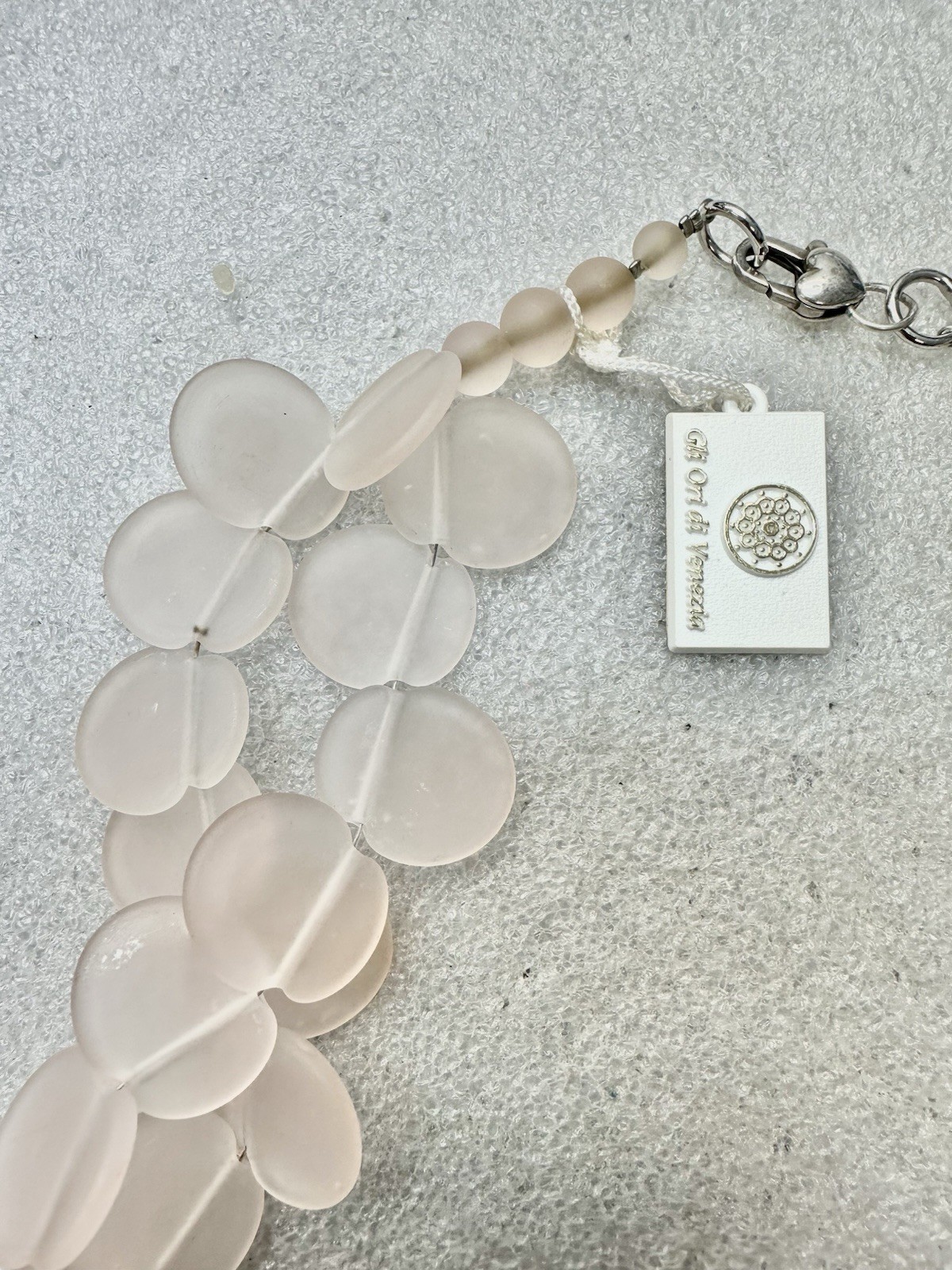2015 Season NWT GLI ORI DI VENEZIA .925 Italy Murano Petal 20” Necklace