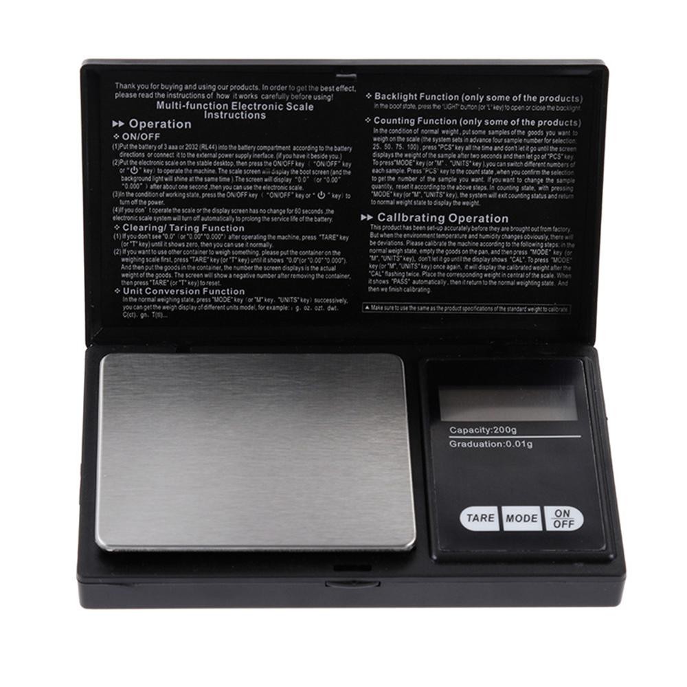 Mini Jewelry Scale 0.01g Electronic Stainless Steel Digital Pocket Scale Gold Gr