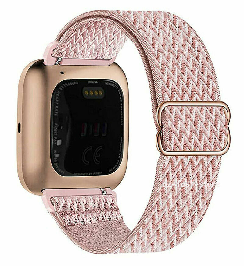 Nylon Strap Fabric Elastic Band Stretchable Watchband For Fitbit Versa 4/3 Sence