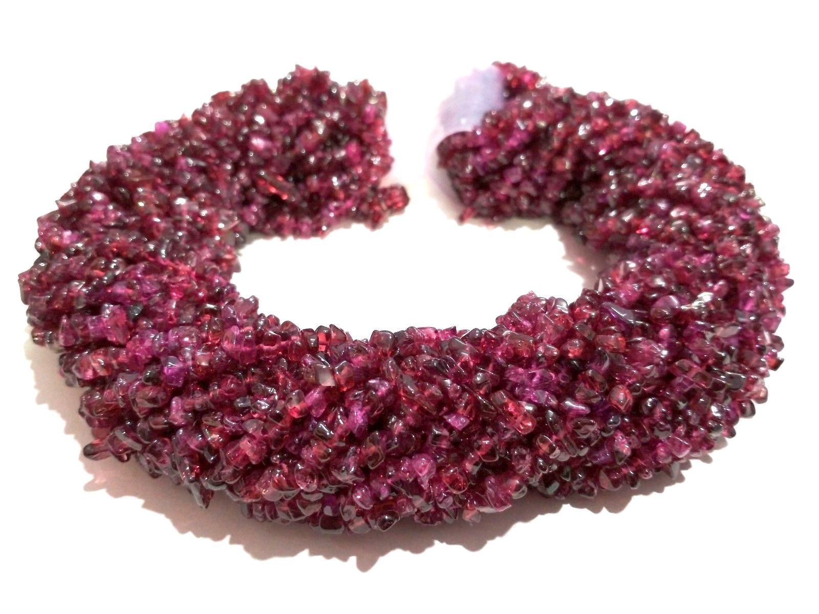 Rhodolite Garnet Chip Nugget Smooth 4-6mm Gemstone Beads 34″Inch 1 Strands