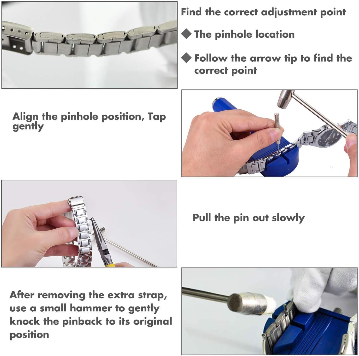 Watch Link Removal Tool Kit – Replacement Pins and Pin Punches for Bracelet S…