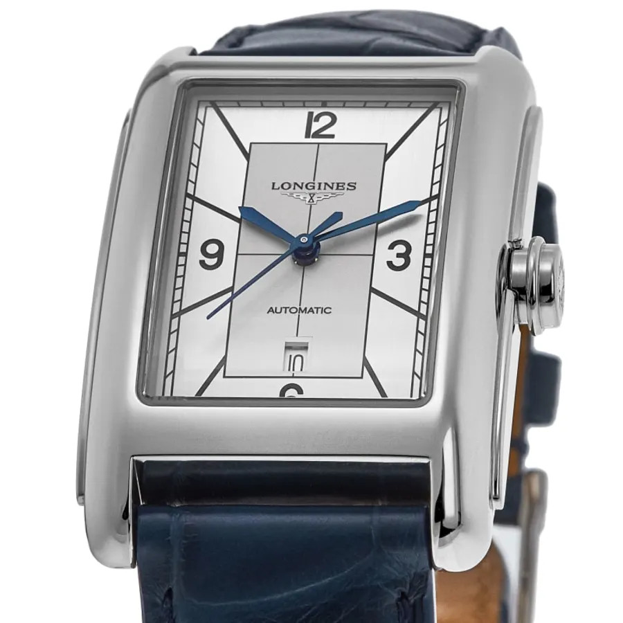 New Longines DolceVita Automatic Silver Dial Leather Men’s Watch L5.767.4.73.9