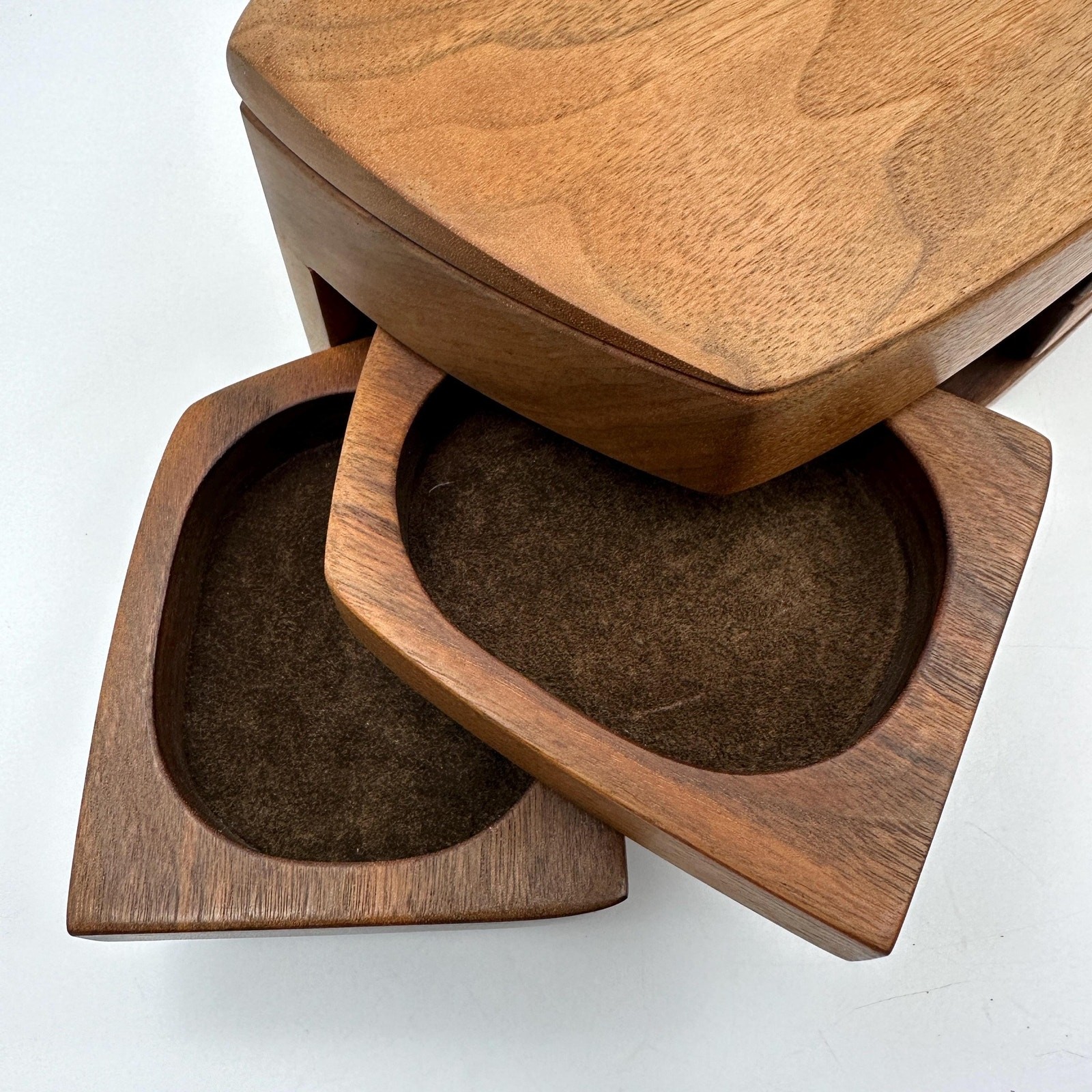 Kellam Studio Handcrafted Walnut Wood 5-Drawer Jewelry Box