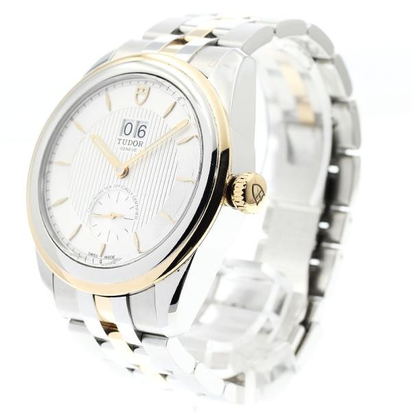 Tudor Glamour Double Date 57103 42mm SS Silver Dial Automatic Watch #C6901