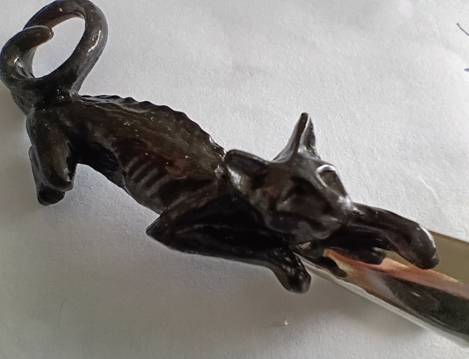 Alchemy Gothic England Black Cat Sith Hair Slide Barrette reg $24