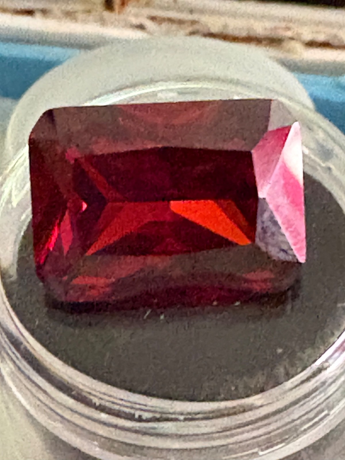 AAA Flawless 26.2Cts Red Ruby Emerald Cut Loose Gemstone US 45
