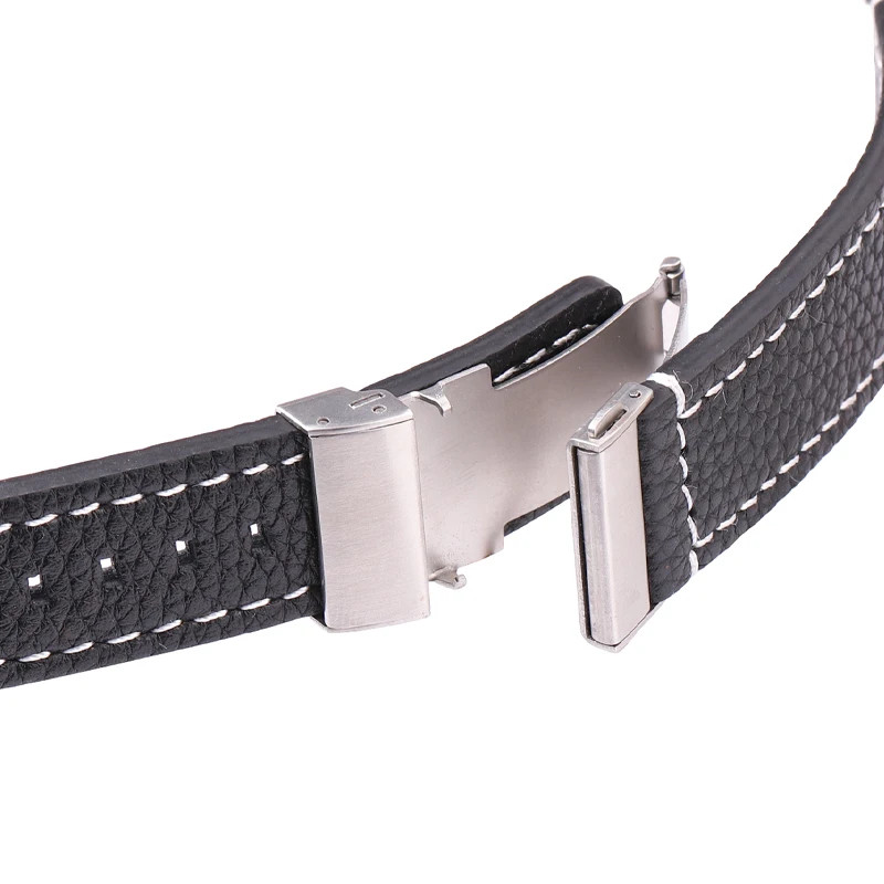 Genuine Leather Watch Band Strap Unisex Deployment Clasp 18/20/22/24mm