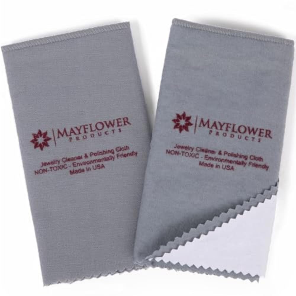 Set of 2 Large Cotton Polishing Cloths 11×14″ – Tarnish Remover for Jewelry, Coi