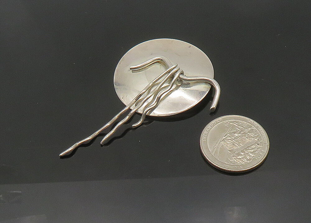 SUSAN CUMMINGS 925 Sterling Silver Vintage Shiny Modernist Brooch Pin BP8342