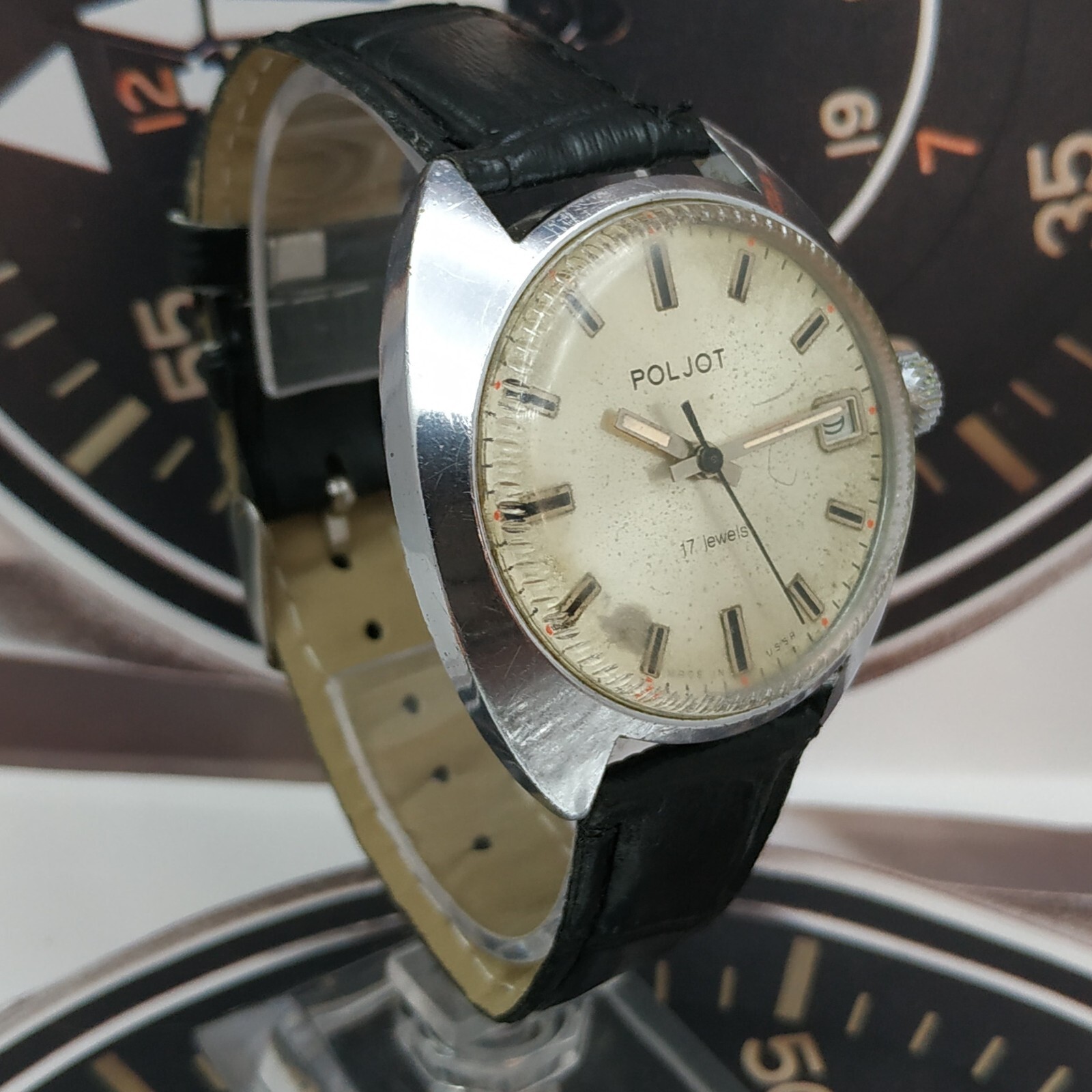 Dress Men’s Watch POLJOT Vintage USSR Mechanical SERVICED Retro Soviet Union ☭