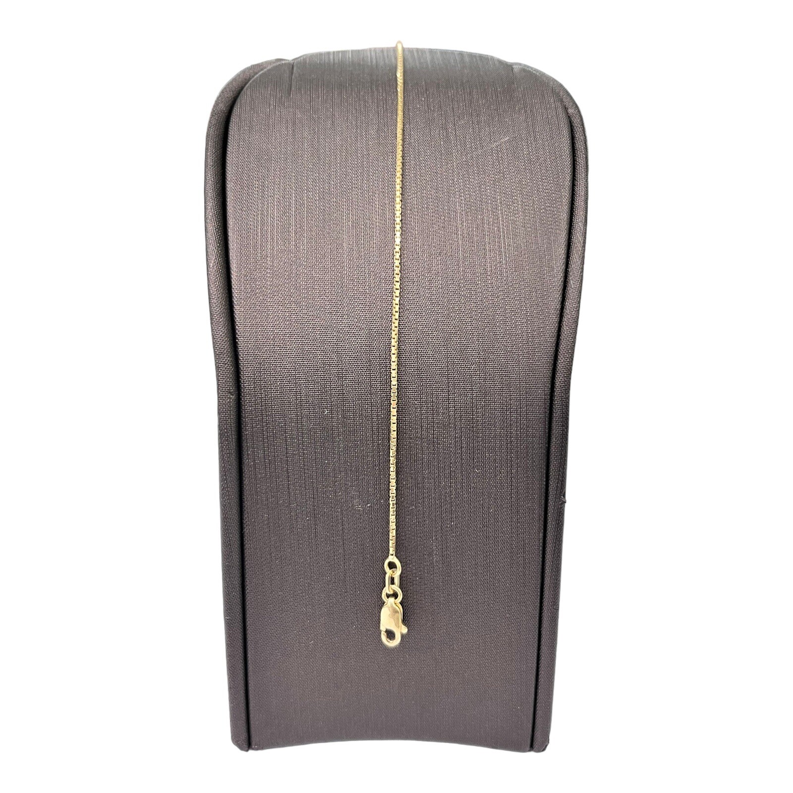 18ct 18K Yellow Gold Italian Fine Box Link Anklet 2.10 Grams 23cm. Brand New