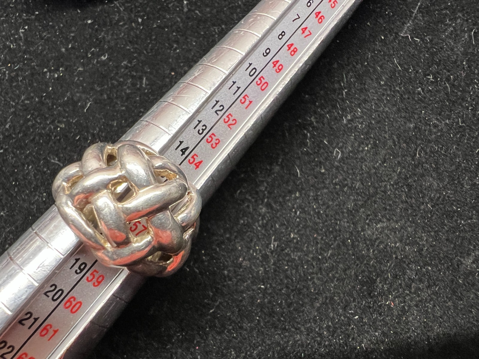 Vintage Sterling Silver Domed Basket Weave Ring Sz 8 almost – See mandrel