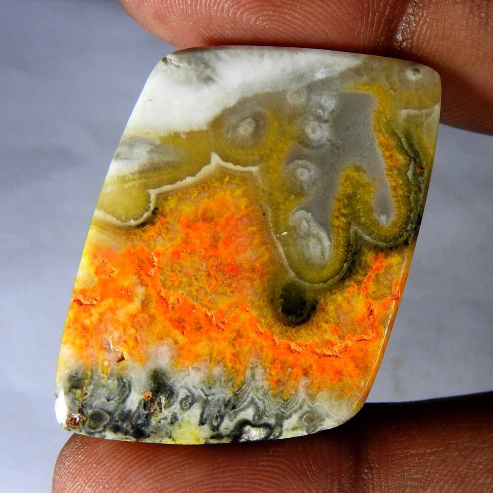 58.85 Ct Natural Bumble Bee Jasper Fancy 26x18x4 Gemstone, Cabochon