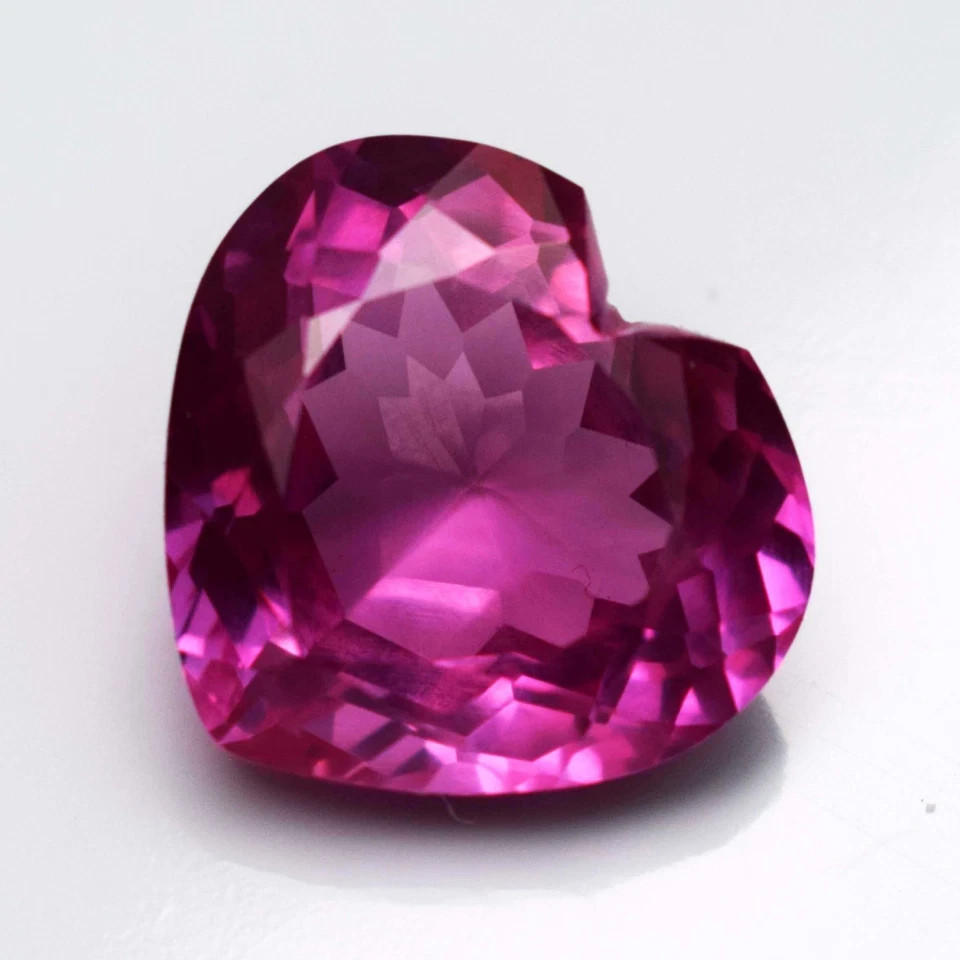25.70 Ct Burma Natural Pink Ruby Heart Cut Flawless Certified Loose Gemstone