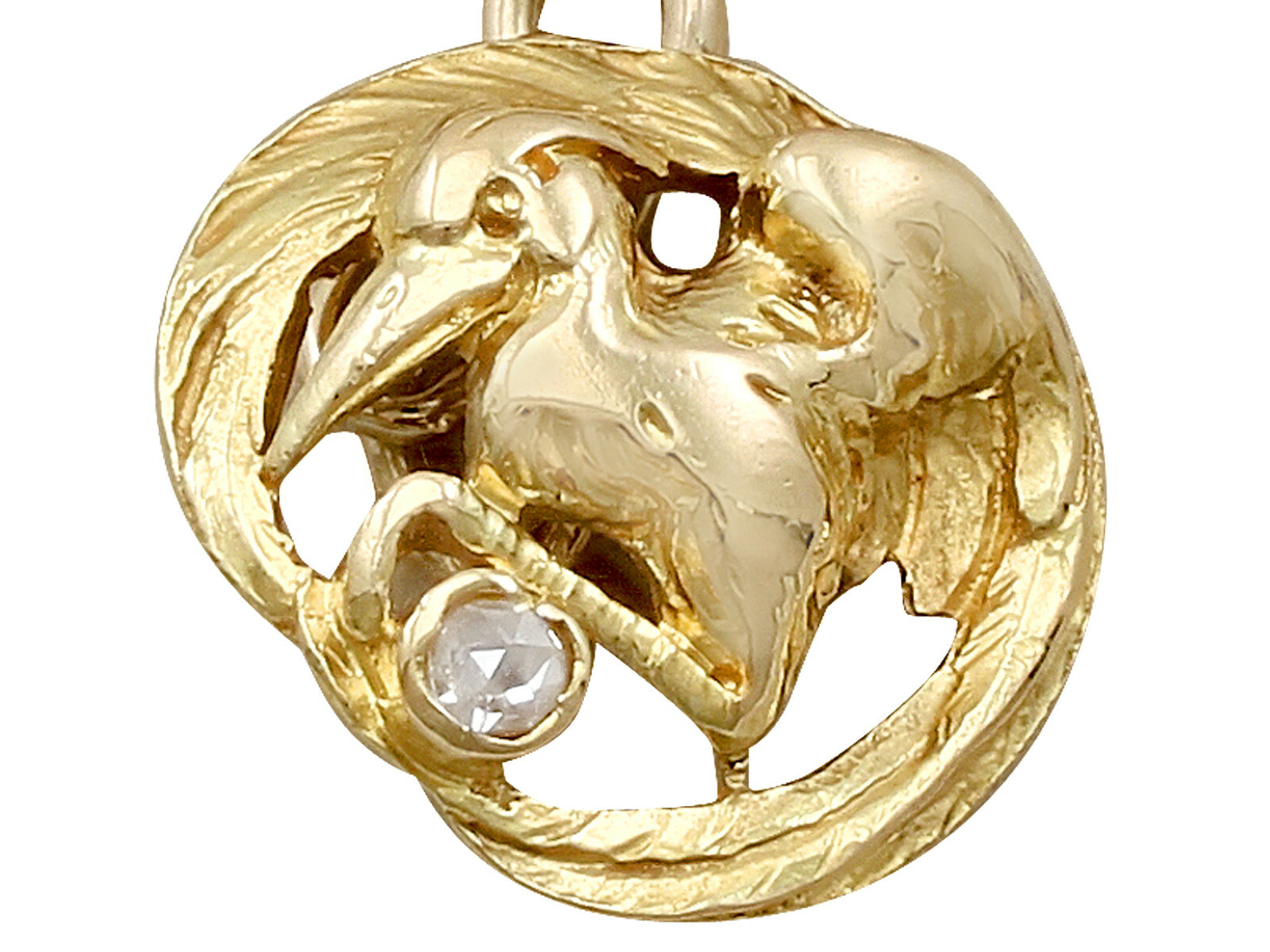 Antique Circa 1900 18k Yellow Gold ‘Bird’ Cufflinks