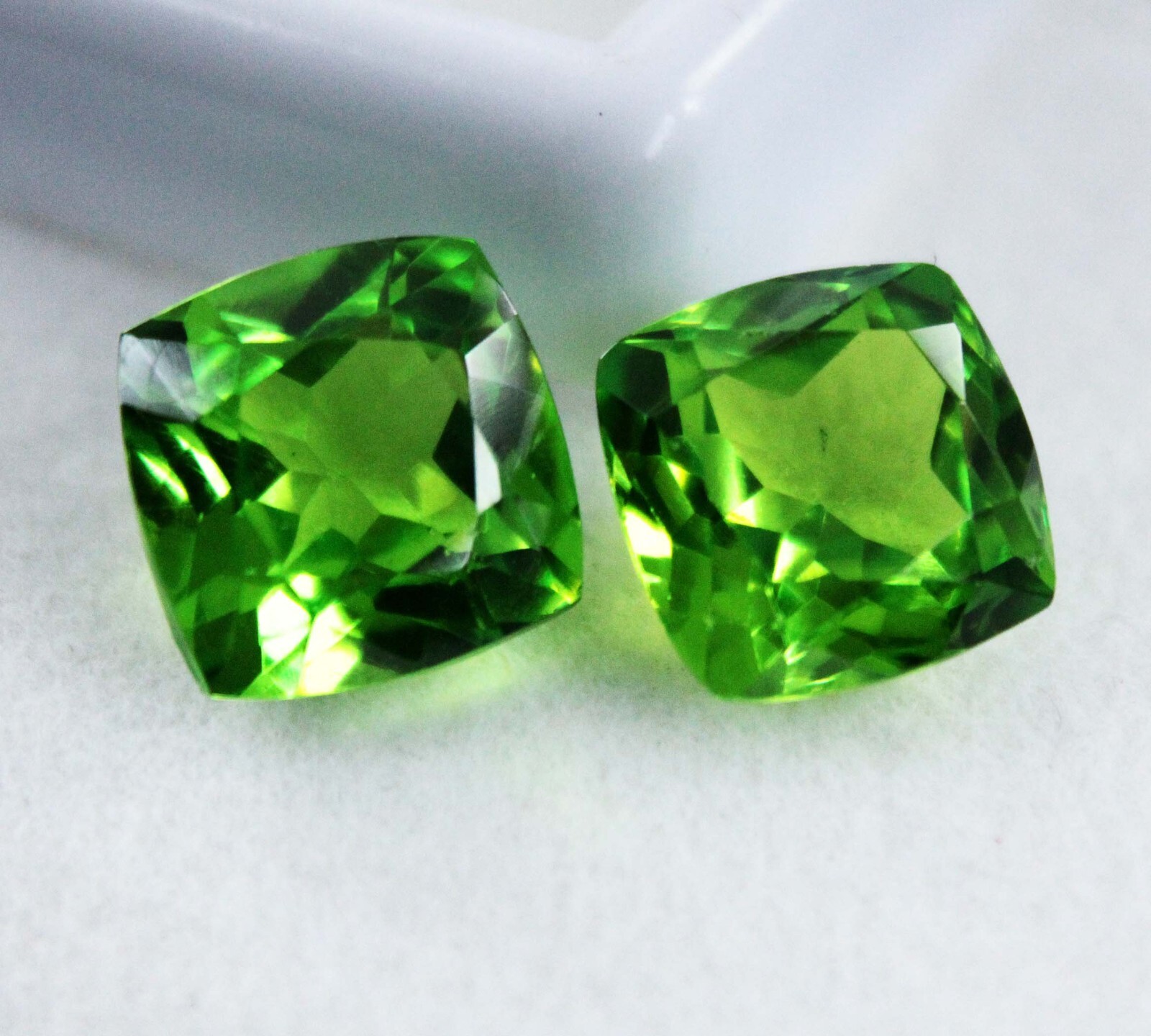 9.70 Ct Natural Green Peridot Cushion Shape CERTIFIED Rare Loose Gemstone