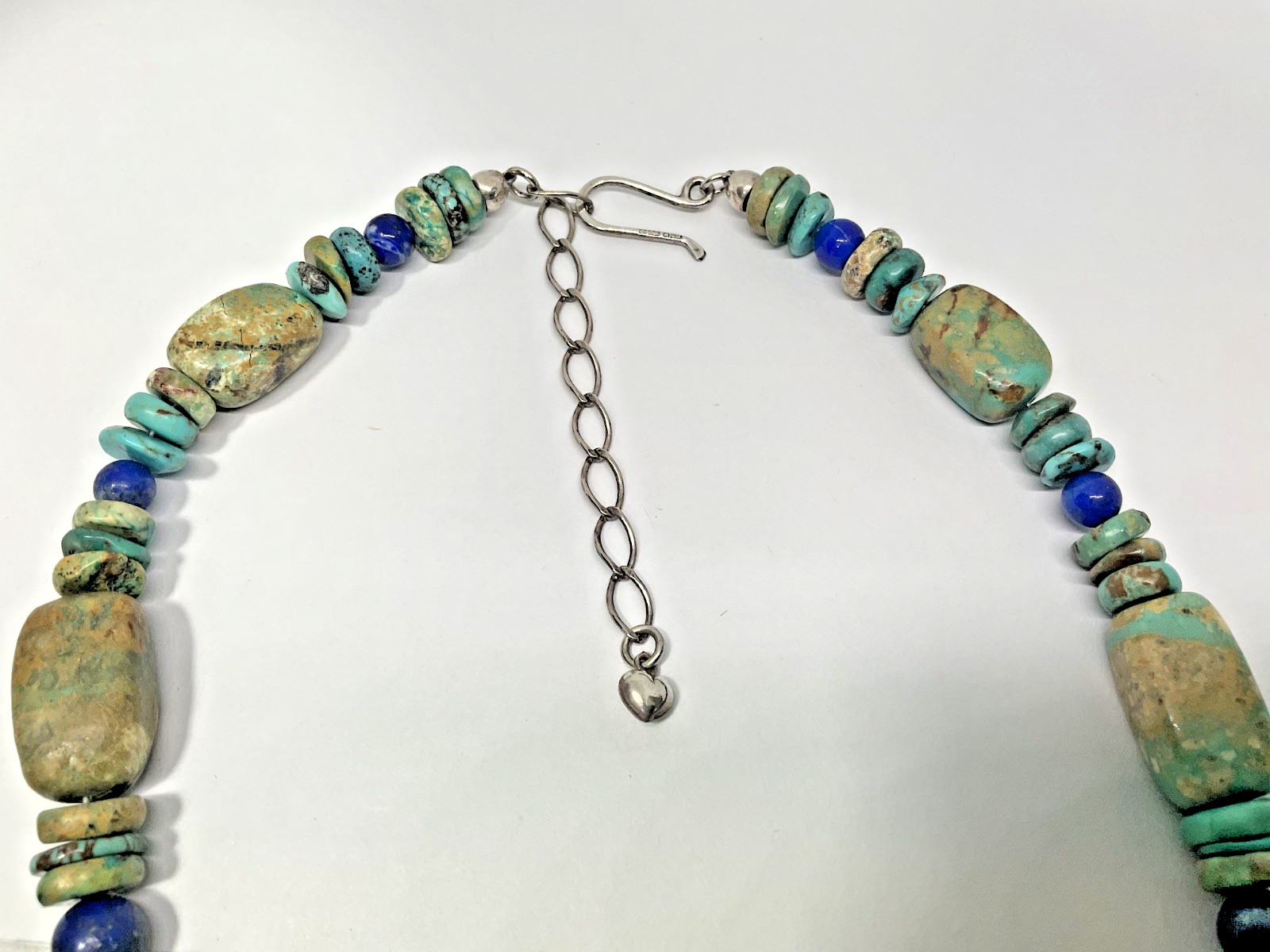 Jay King DTR Azure Peaks Turquoise Lapis Lazuli Sterling Silver Bead Necklace