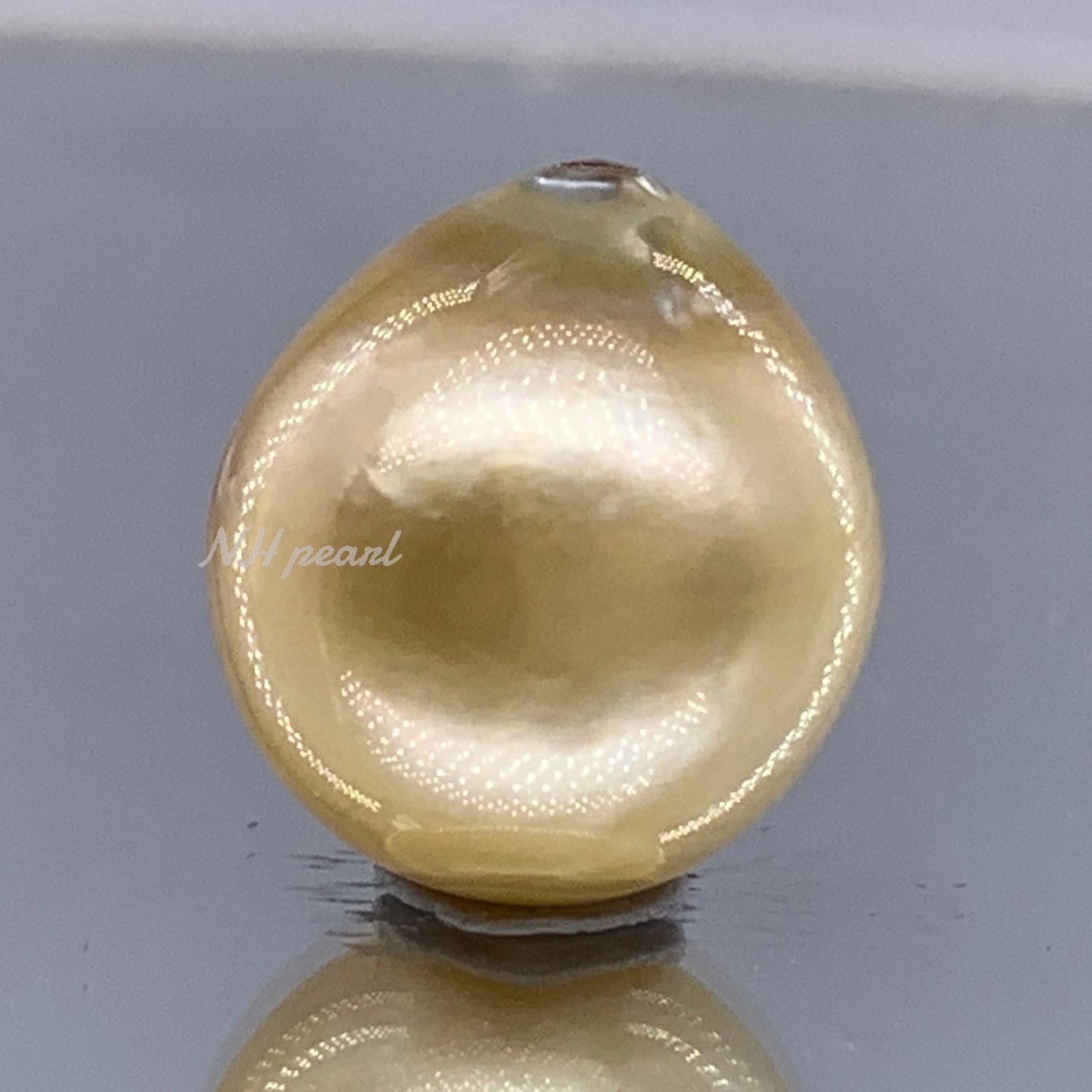 South Sea Pearl Near round 12mm x 13.4mm Lombok Indonesia 2.66g undrilled