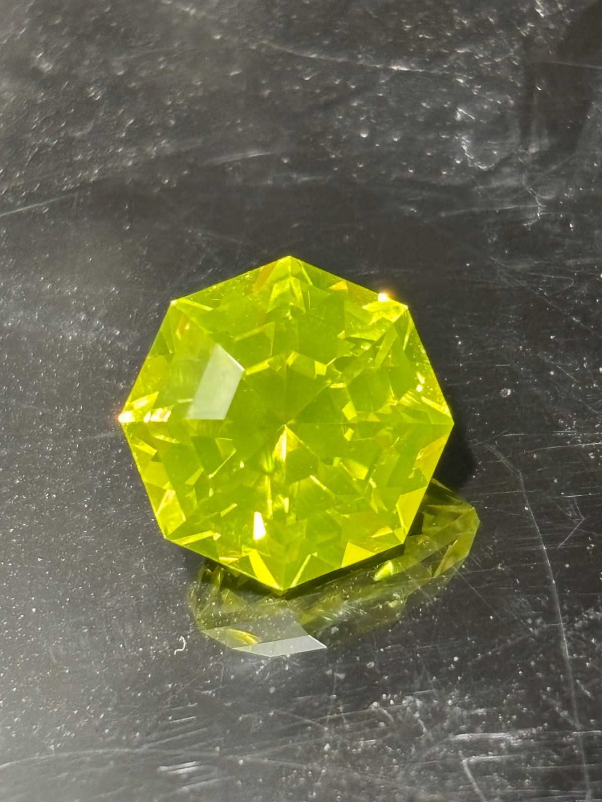 Yellow YAG Yttrium Aluminum Garnet approx. 11 cts, 12mm Custom Octagon