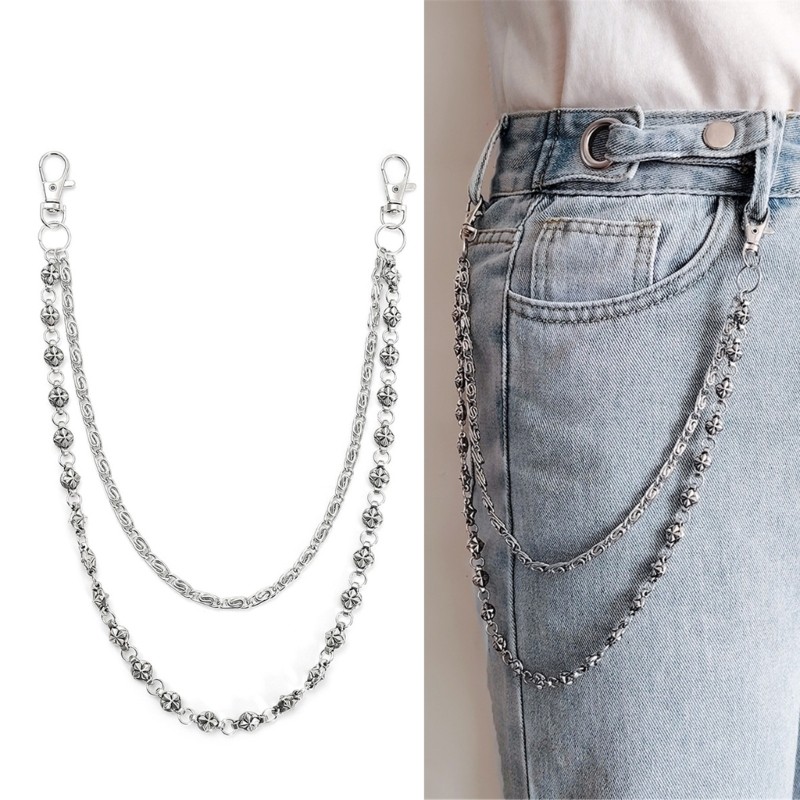 Edgy Urban Waist Chain Double Layer Punk Street Wear Fashion Unisex Accessory
