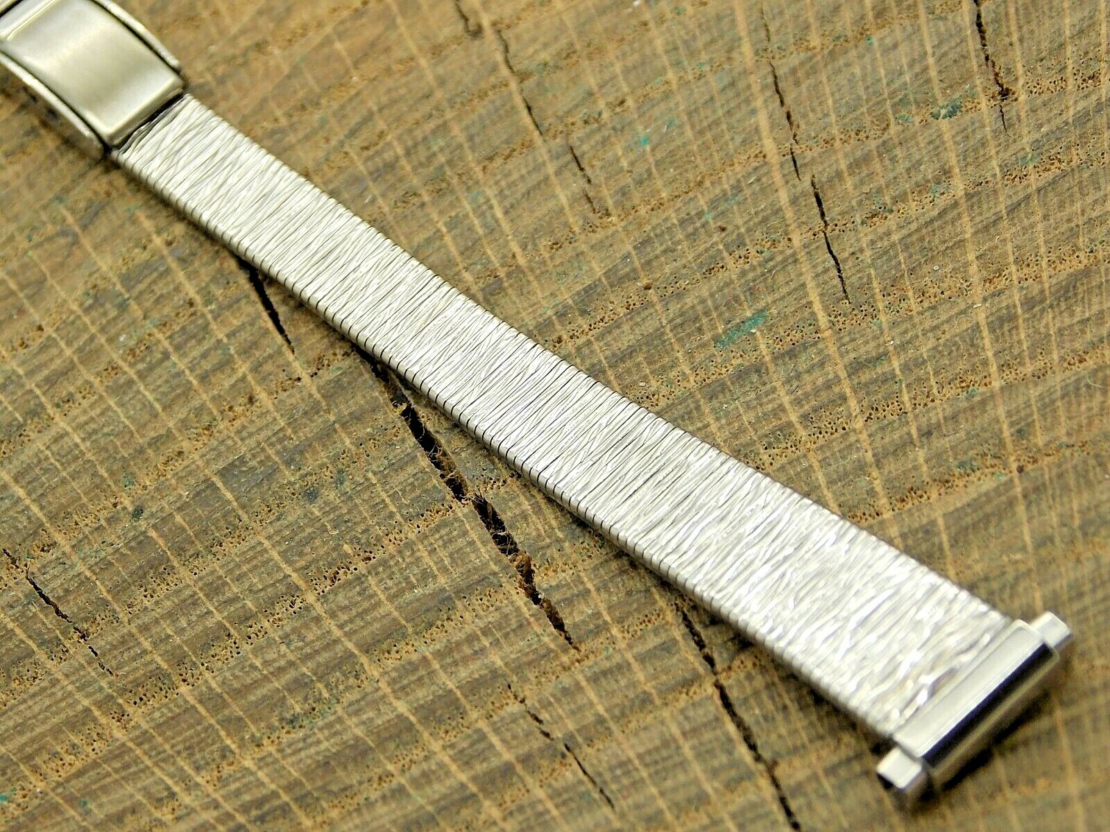 Vintage NOS Unused Watch Band 10mm-13mm Sliding Clasp Stainless Speidel USA