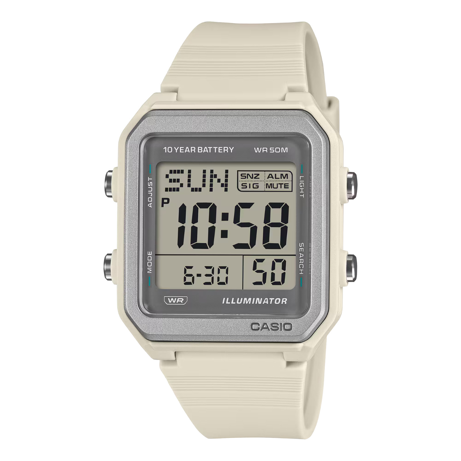 Casio W221H-8AV, World Time, Resin Watch, Chronograph, 3 Alarms, Illuminator