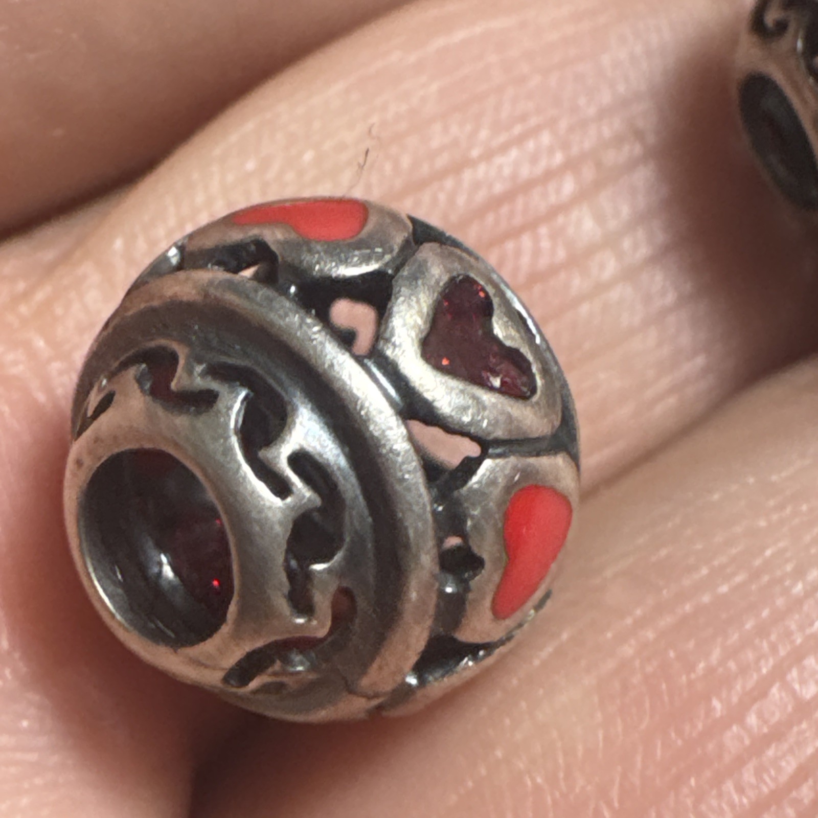 Michael Anthony Italy MA Sterling Silver 925 Charm Multi Red Hearts Lot Love
