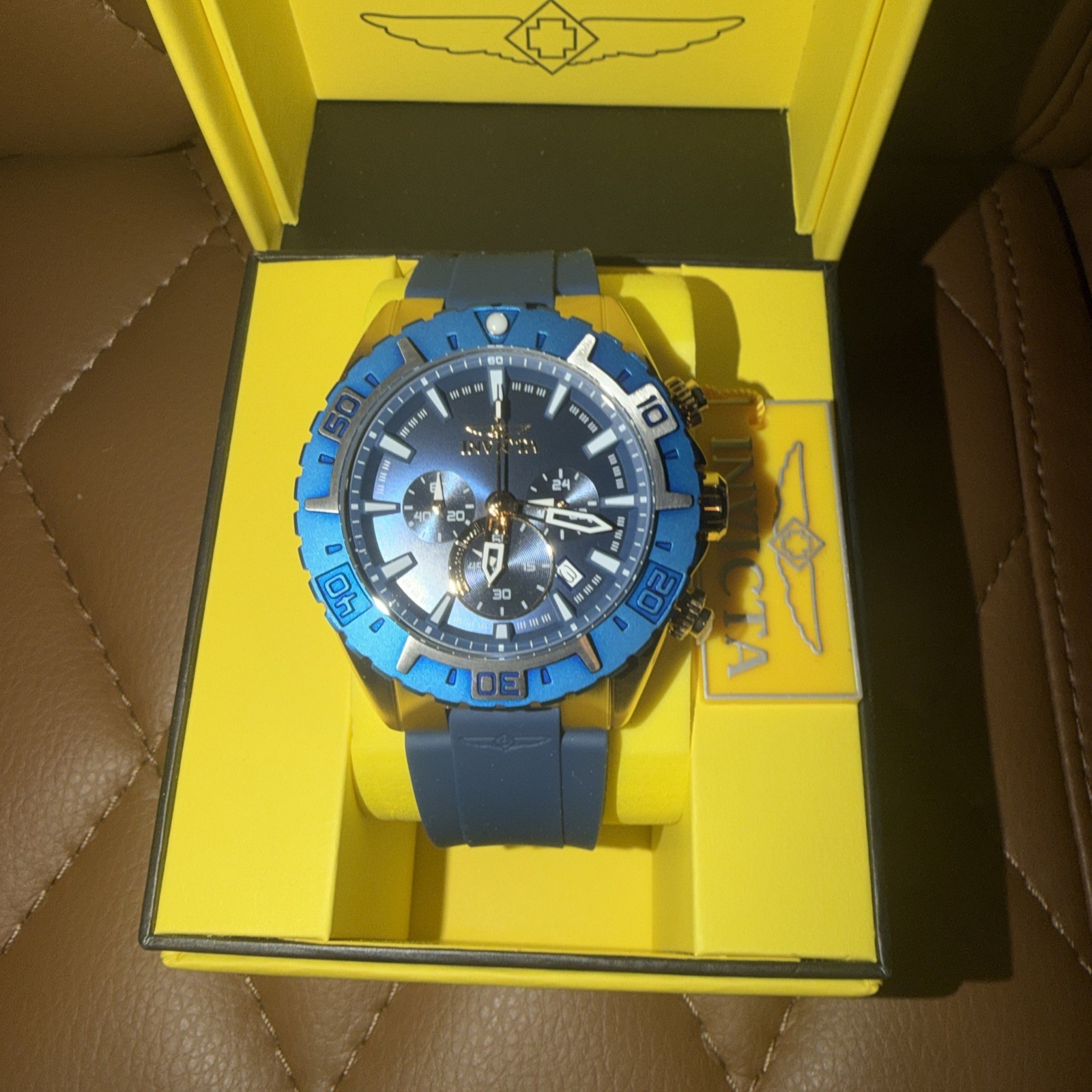 Invicta Aviator Propel 49mm Men’s Watch Blue Flame Fusion Crystal 22525