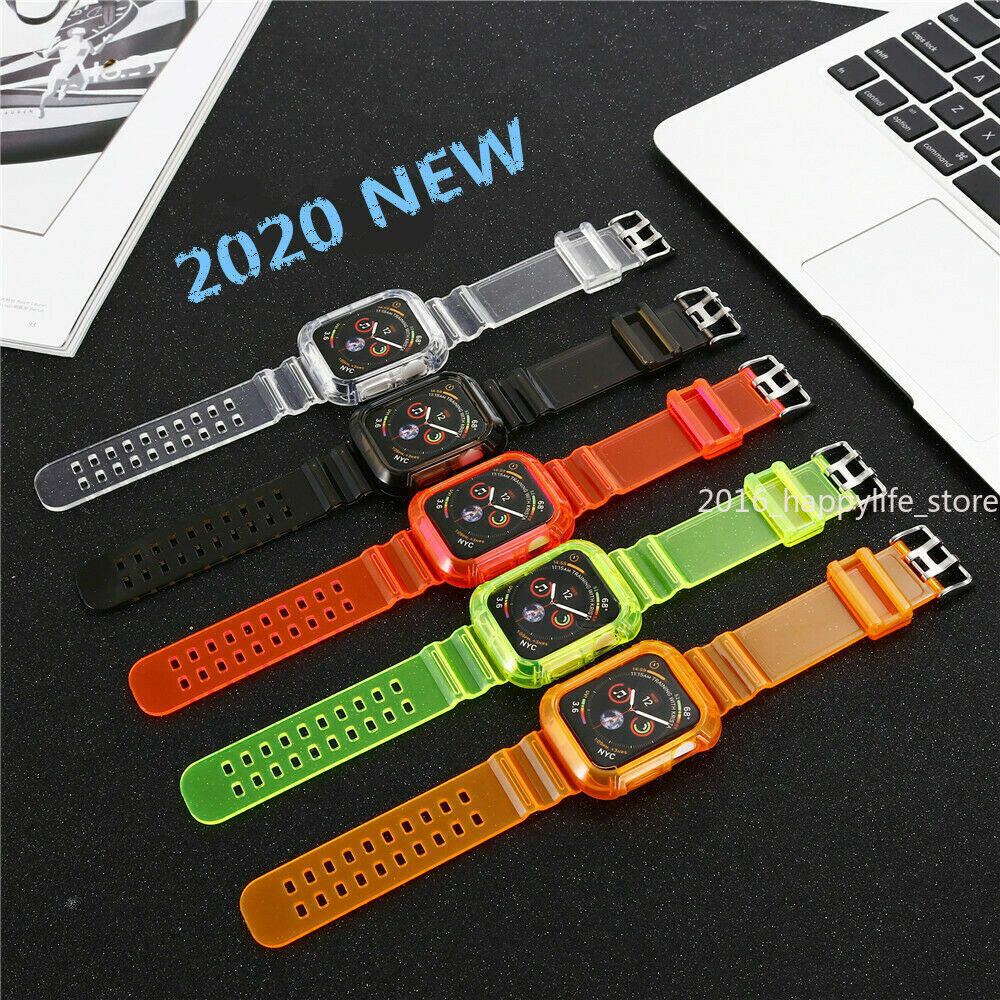 Silicone TPU Sport Watch Band Strap For Apple Watch Series11 10 9 8 7 6 5 4 SE 3