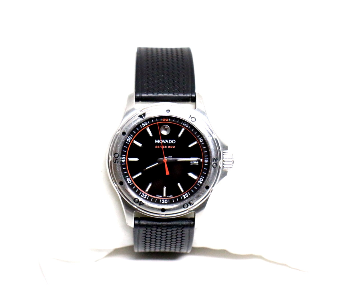 Movado 800 Series Black/Orange Stainless Steel Men’s Watch 11330890