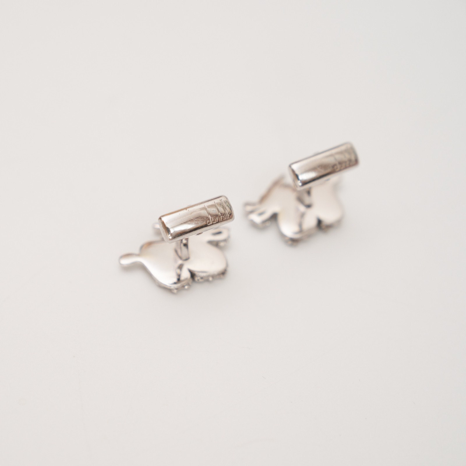 dunhill Cufflinks — Eastern Dragon Motif — Sterling Silver 925 — Hallmarked —