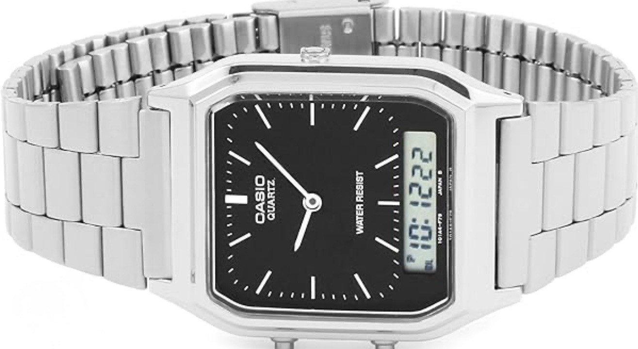 Casio AQ230A-1D Unisex Adult Black Dial Analog & Digital Watch