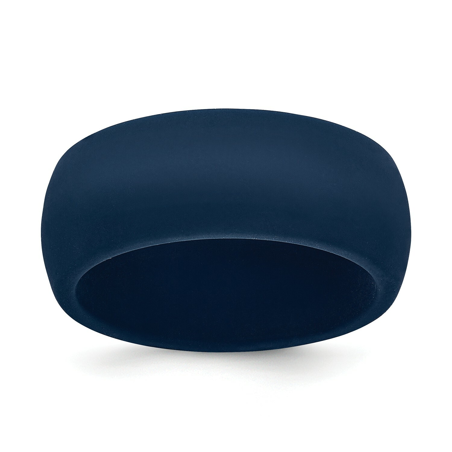 Unisex 8.7mm Wide Durable Navy Blue Silicone Wedding Band Sizes 7 to 14